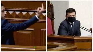 "Вы - главный предатель". Зеленскому показали непристойный жест с трибуны Рады