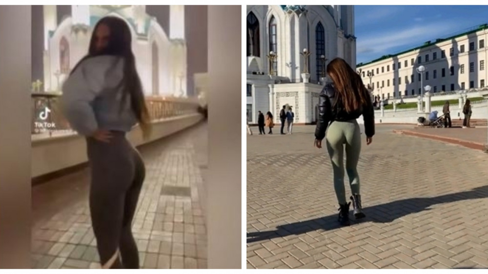 Тиктокерша спровоцировала скандал, снявшись в лосинах на фоне мечети в Казани