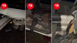 Отбойник пробил минивэн на трассе в Алматинской области