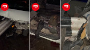 Отбойник пробил минивэн на трассе в Алматинской области