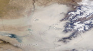 NASA показало снимок экстремальной запыленности воздуха над Ташкентом