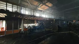 Торговый дом "Аксай" горел в Алматы