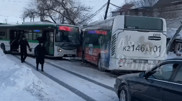 Два автобуса столкнулись в Нур-Султане: пострадали пассажиры