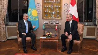 Касым-Жомарт Токаев провел переговоры с президентом Швейцарии