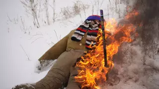 Спасатели подожгли манекен для эксперимента в ВКО