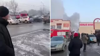 Торговый дом "Новый Ялян" горел в Алматы