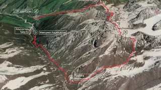Альпинистский лагерь "Туюк-Су" - Мынжилки - перевал Пионер - Шымбулак