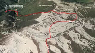 Альпинистский лагерь "Туюк-Су" - Мынжилки - перевал Титова - перевал Трапеция - перевал Терешковой