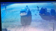 Два наезда на пешеходов попали на видео в Уральске