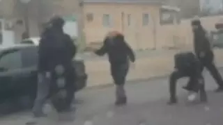 Драка на дороге попала на видео в Актау