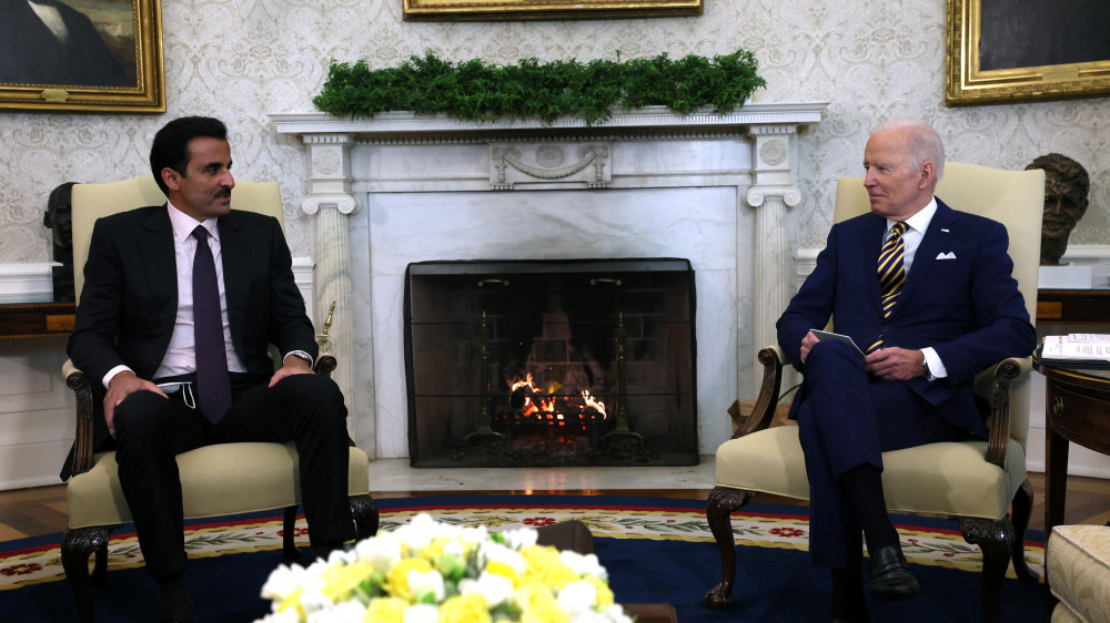 Встреча президента США Джо Байдена и эмира Катара Тамима бин Хамада Аль ТаниФото ©REUTERS