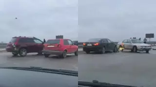 Массовое ДТП произошло на трассе Алматы - Капшагай