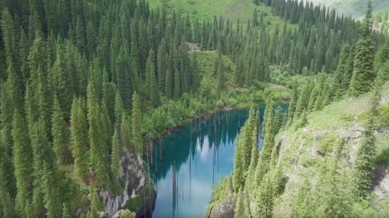 Озеро Кайынды, кадр из фильма Arte TV