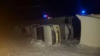 Автовоз съехал с трассы и перевернулся в ЗКО