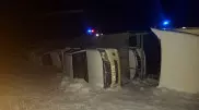 Автовоз съехал с трассы и перевернулся в ЗКО