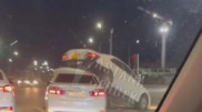 Необычное ДТП сняли на видео в Нур-Султане