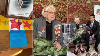 Премьер Смаилов поздравил 100-летнюю ветерана из Петропавловска