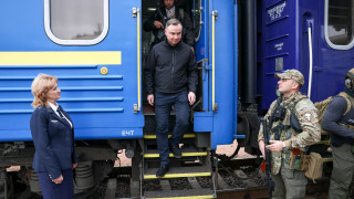 Президент Польши во время визита в Украину. © Reuters
