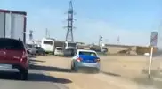 Полицейского оштрафовали за объезд затора по обочине в Мангистау