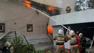 Пожар произошел в центре Алматы