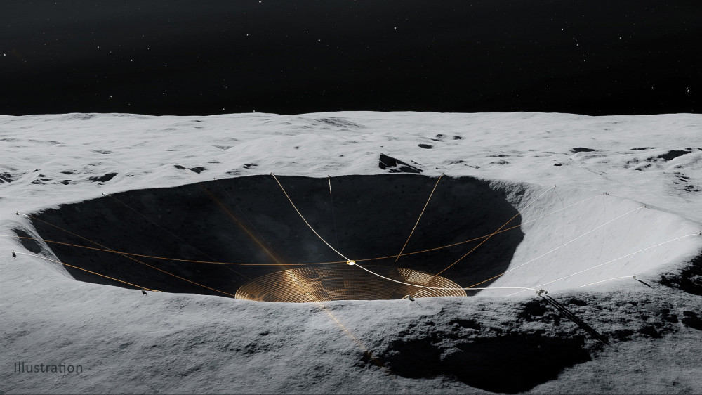 Футуристический радиотелескоп могут установить на обратной стороне Луны