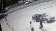 Наезд на пешехода в Семее попал на видео
