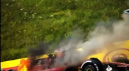 Болид Ferrari загорелся во время Гран-при "Формулы-1" в Австрии