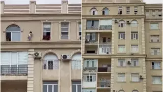 За опасные игры детей на карнизе ЖК в Актау наказали родителей