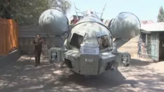 Звездолет из стиральных машин построил стоматолог в Талгаре