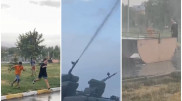 Необычный способ борьбы с жарой придумала полиция в Кыргызстане