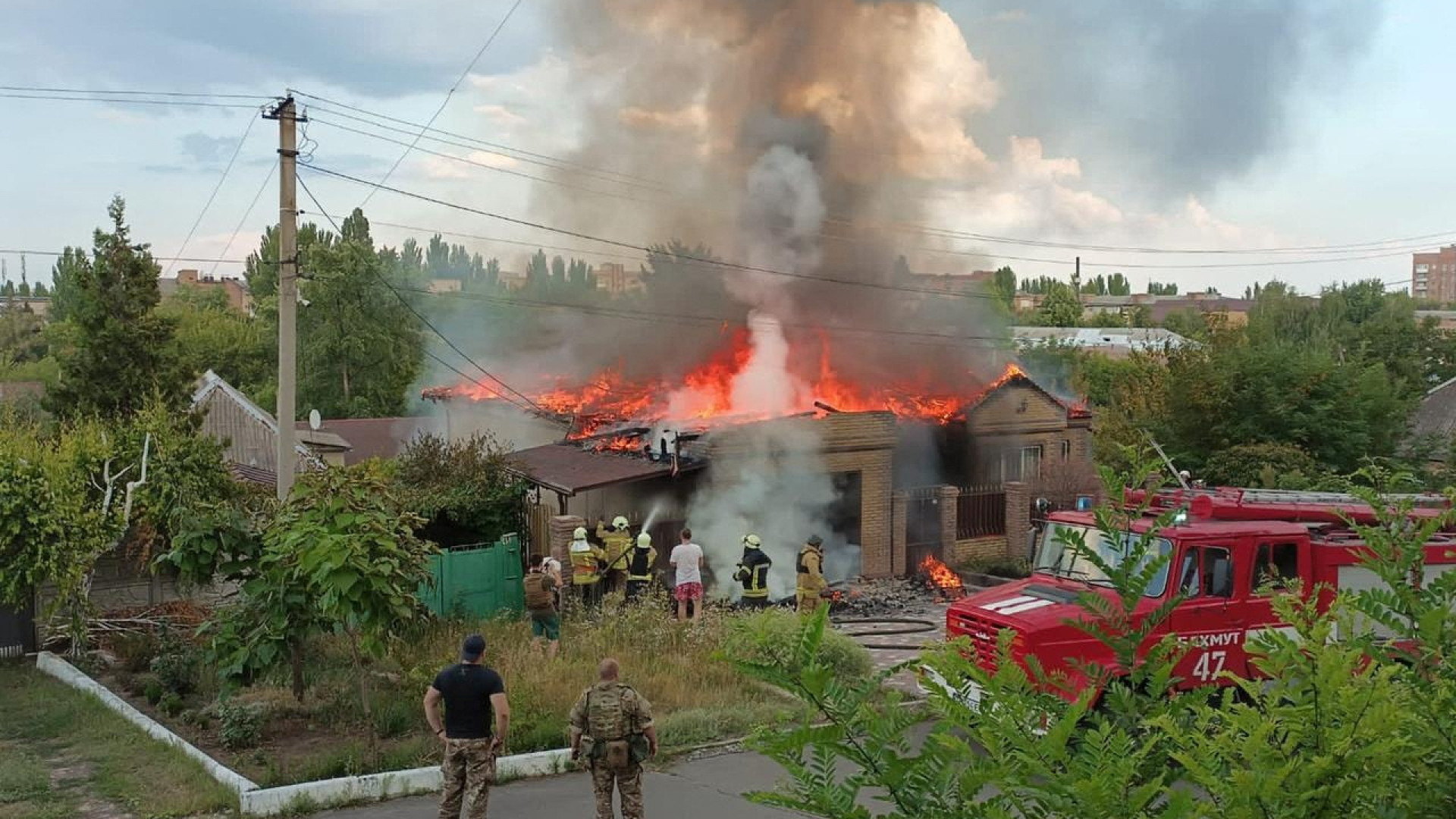 Пожар в городе