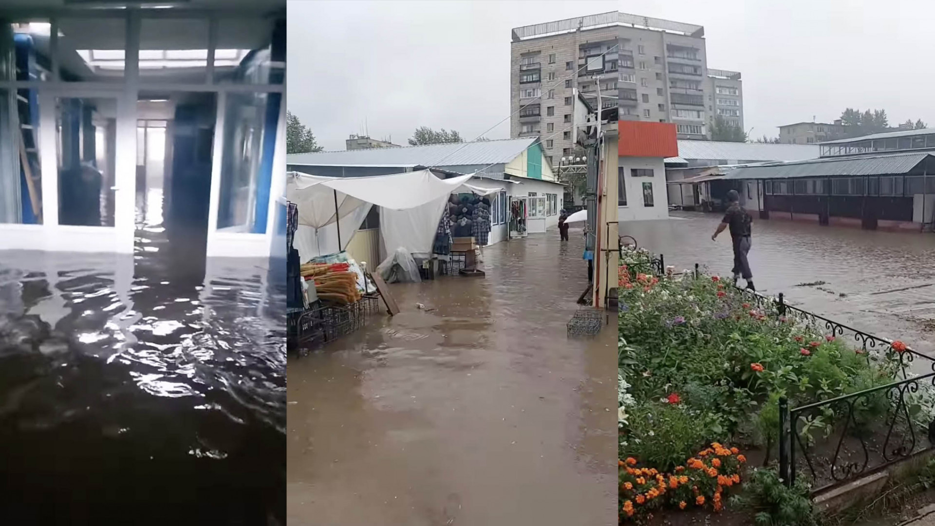 Автомобили и улицы под водой: мощный ливень обрушился на Степногорск: 29  июля 2022 17:37 - новости на Tengrinews.kz