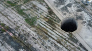 Гигантская воронка появилась рядом с медной шахтой в Чили