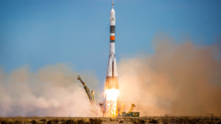 Запуск ракеты "Союз" с космодрома "Байконур". Фото @Shutterstock