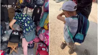 "Пусть распространяется добро". Казахстанец скупил рюкзаки и раздал школьникам