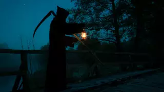 "Смерть" с косой проехала по улицам Тараза