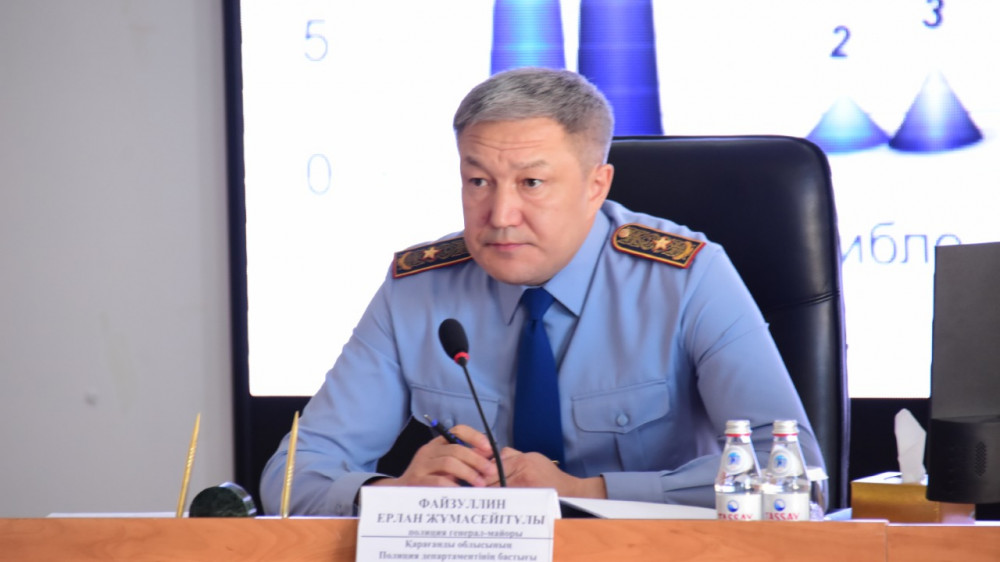 Начальник департамента полиции Карагандинской области Ерлан Файзуллин