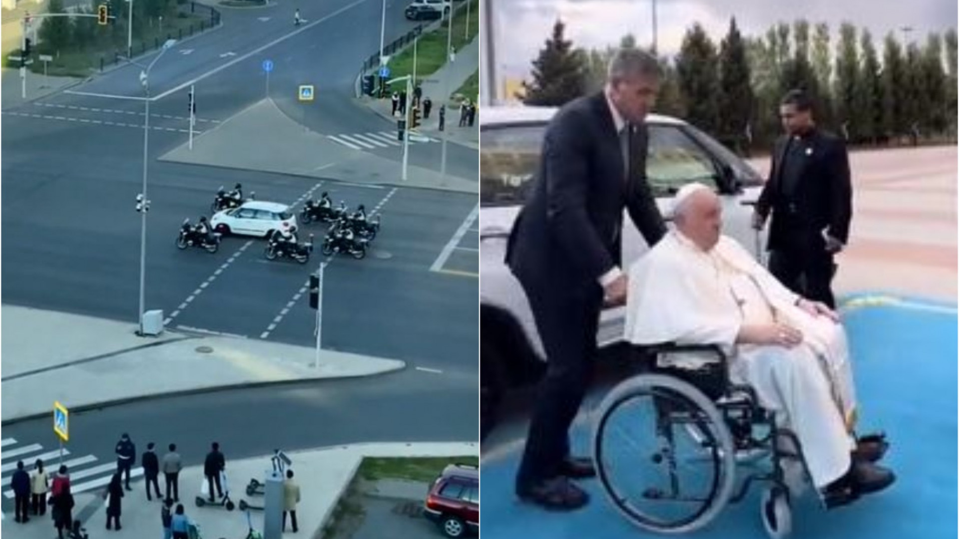 Папа приедет школа. Токаев и папа Римский. Папа Римский в Казахстане. Кортеж папы Римского. Папа Римский Франциск в инвалидной коляске.