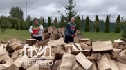 Лукашенко наколол дрова на видео, чтобы "Европа не замерзла"