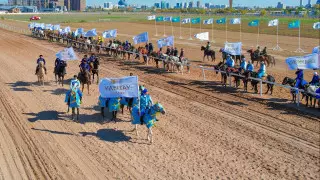 При поддержке партии Amanat стартовал конный марафон "Ұлы дала жорығы"