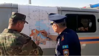 Пожар произошел на горе Кокшетау в Бурабае