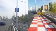 Необычные знак и разметка появились на мосту в центре Астаны