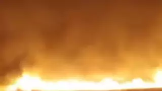 Вторые сутки горит степь в Павлодарской области