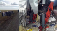 Автобус с 52 охранниками перевернулся на трассе в Актюбинской области