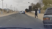 Взрыв автомобиля попал на видео в Мангистау