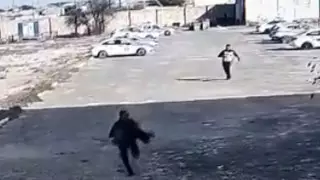 Необычная полицейская погоня попала на видео в Жанаозене