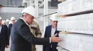 Габит Сатмагамбетов запустил завод железобетонных изделий