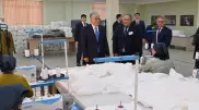 Президенту показали швейную фабрику в Талдыкоргане