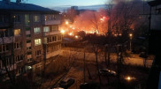 Военный самолет упал на жилой дом в Иркутске