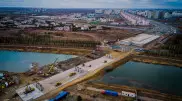 Появились фото со стройки нового моста в Астане